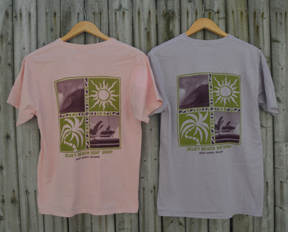 Beach Puzzle Tee- Shell Pink