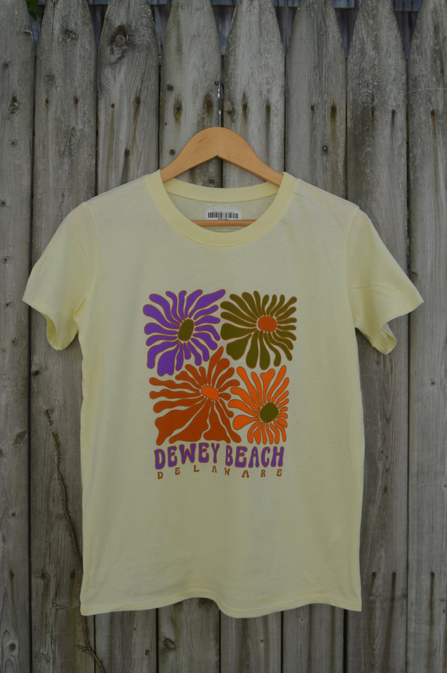 Blossoms Ladies Cut Tee- Banana