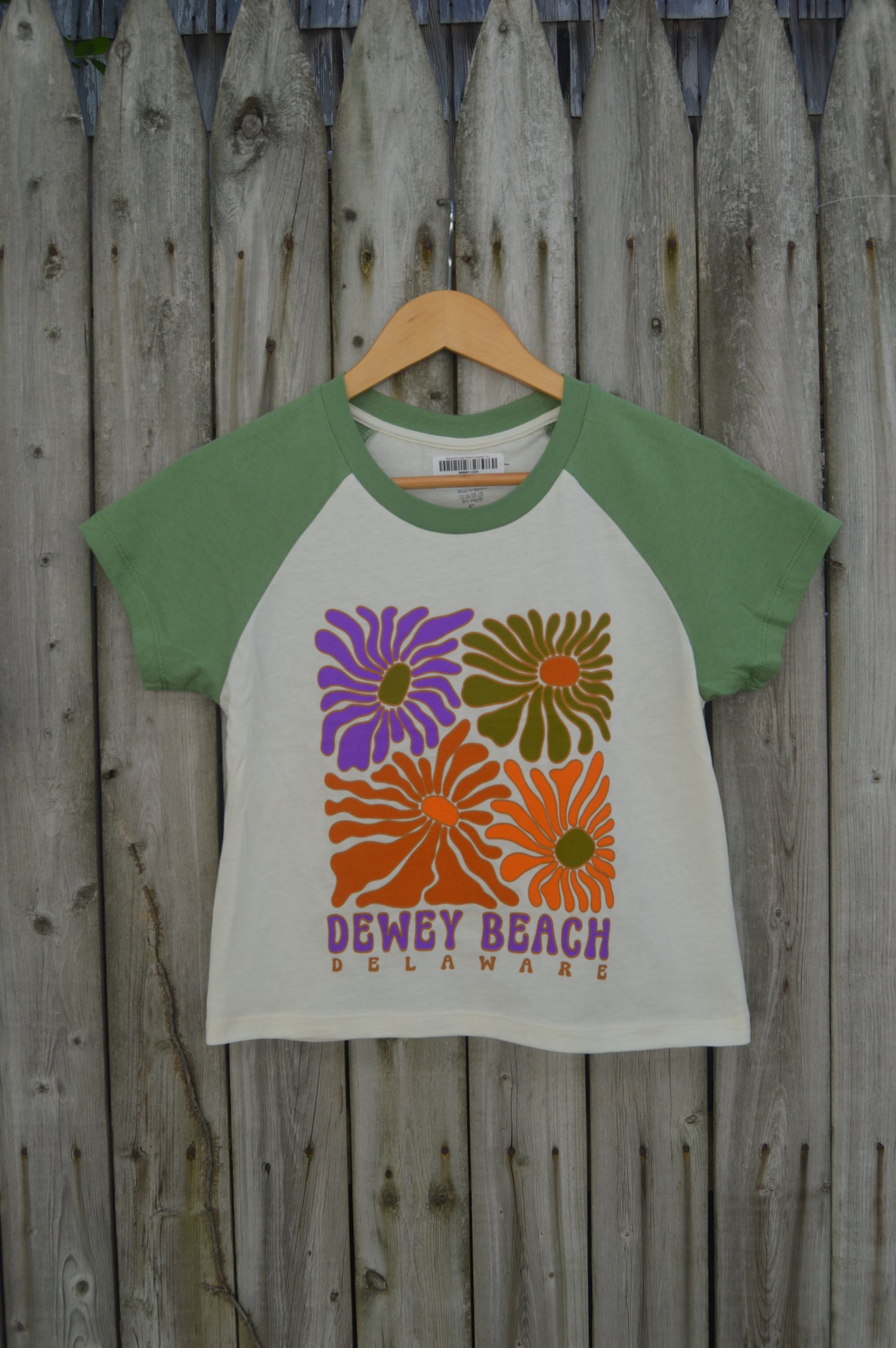 Blossoms Cap Sleeve Cropped Tee