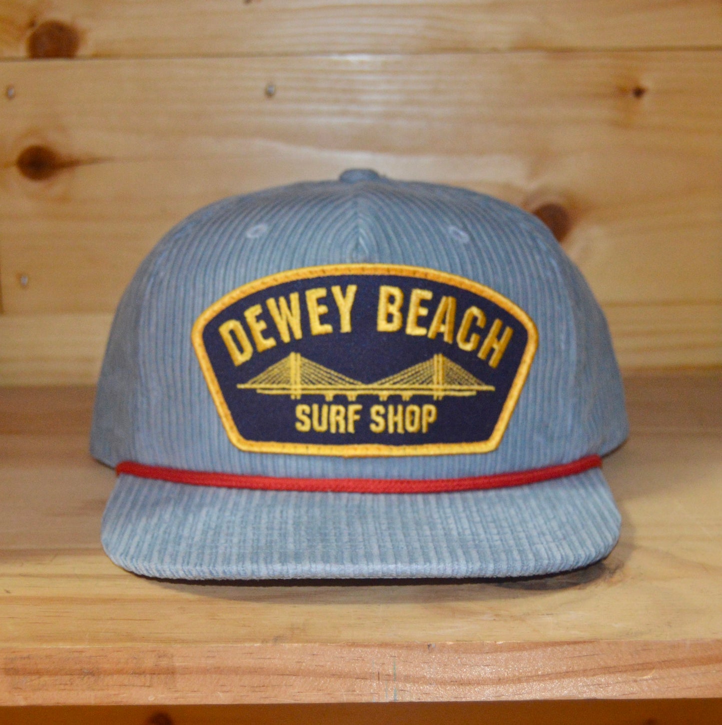 Blue/Red Corduroy Rope Bridge Hat