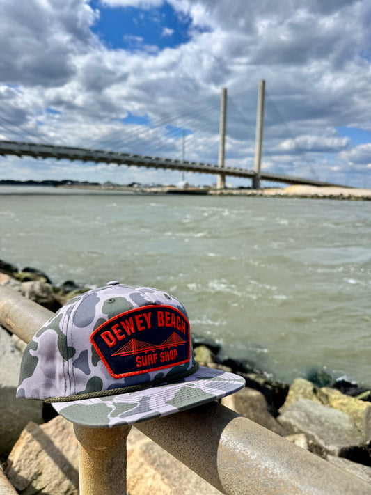 Camo Red Orange Rope Bridge Hat