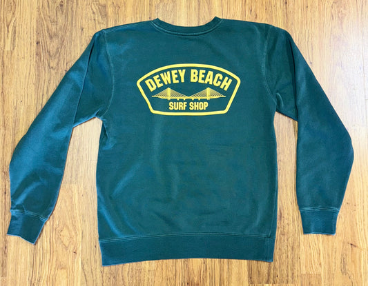 Bridge Logo Crewneck- Alpine Green