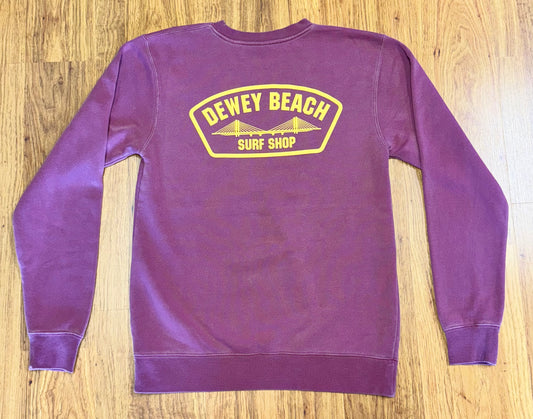 Bridge Logo Crewneck- Light Maroon