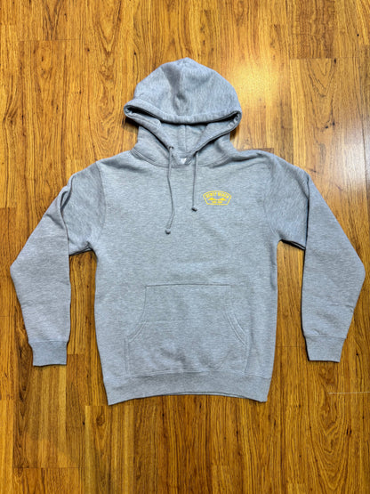 Bridge Logo Hoodie- Heather Grey