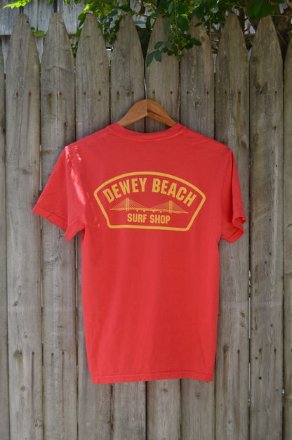 Bridge Logo Tee- Bright Red