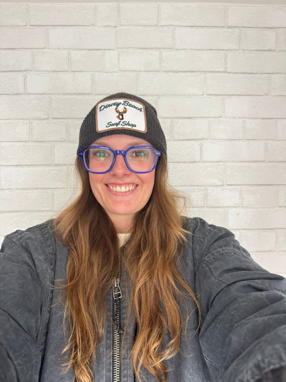 Deer Logo Beanie- Charcoal