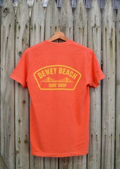 Bridge Logo Tee- Coral