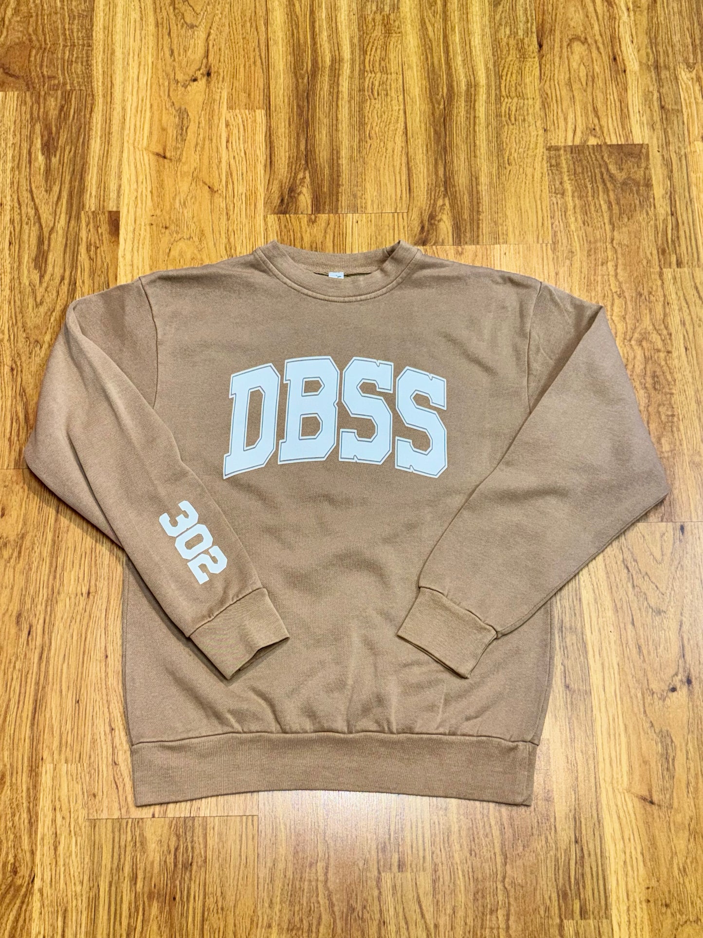 DBSS 302 Crewneck- White on Natural