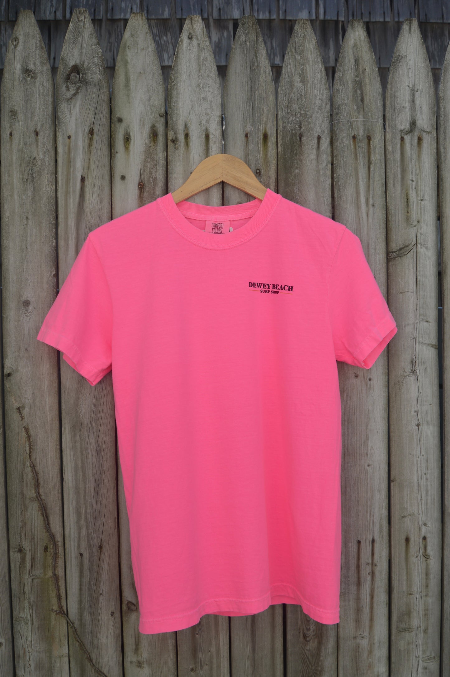 Dewey Beach Bonfires Tee- Neon Pink
