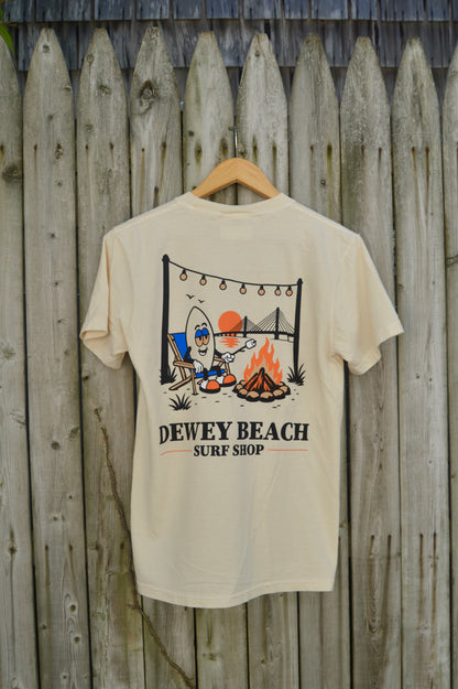 Dewey Beach Bonfires Tee- Ivory
