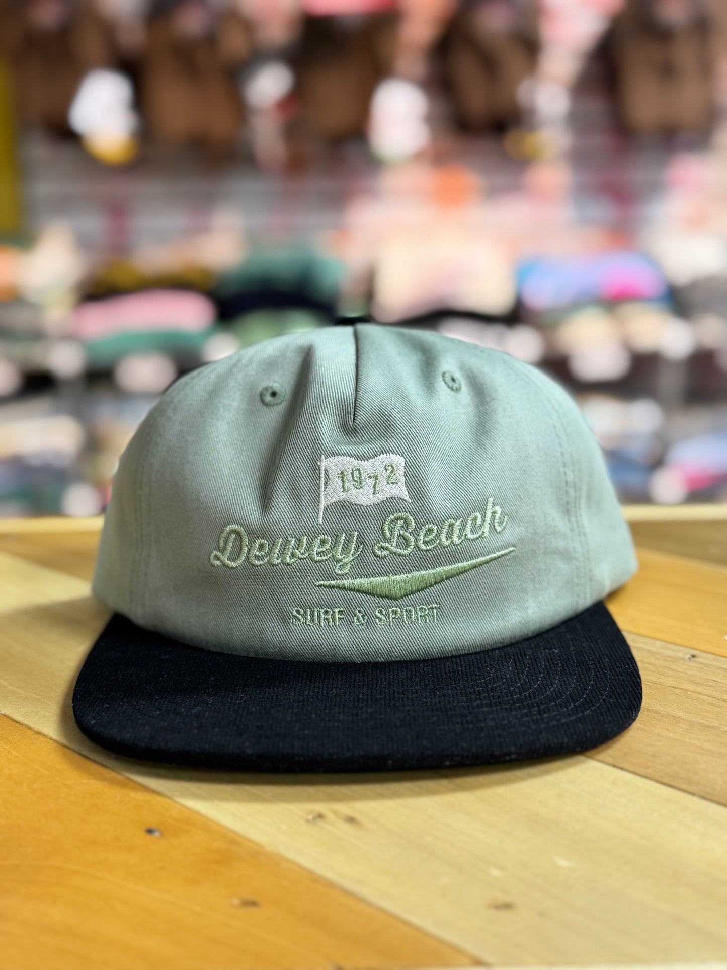 Dewey Beach Surf & Sport Hat- Seafoam/Black
