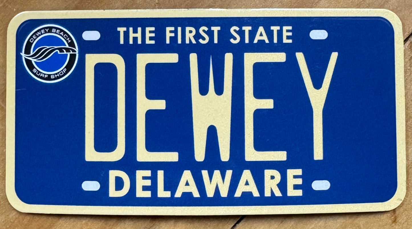 Dewey Delaware Plate Magnet