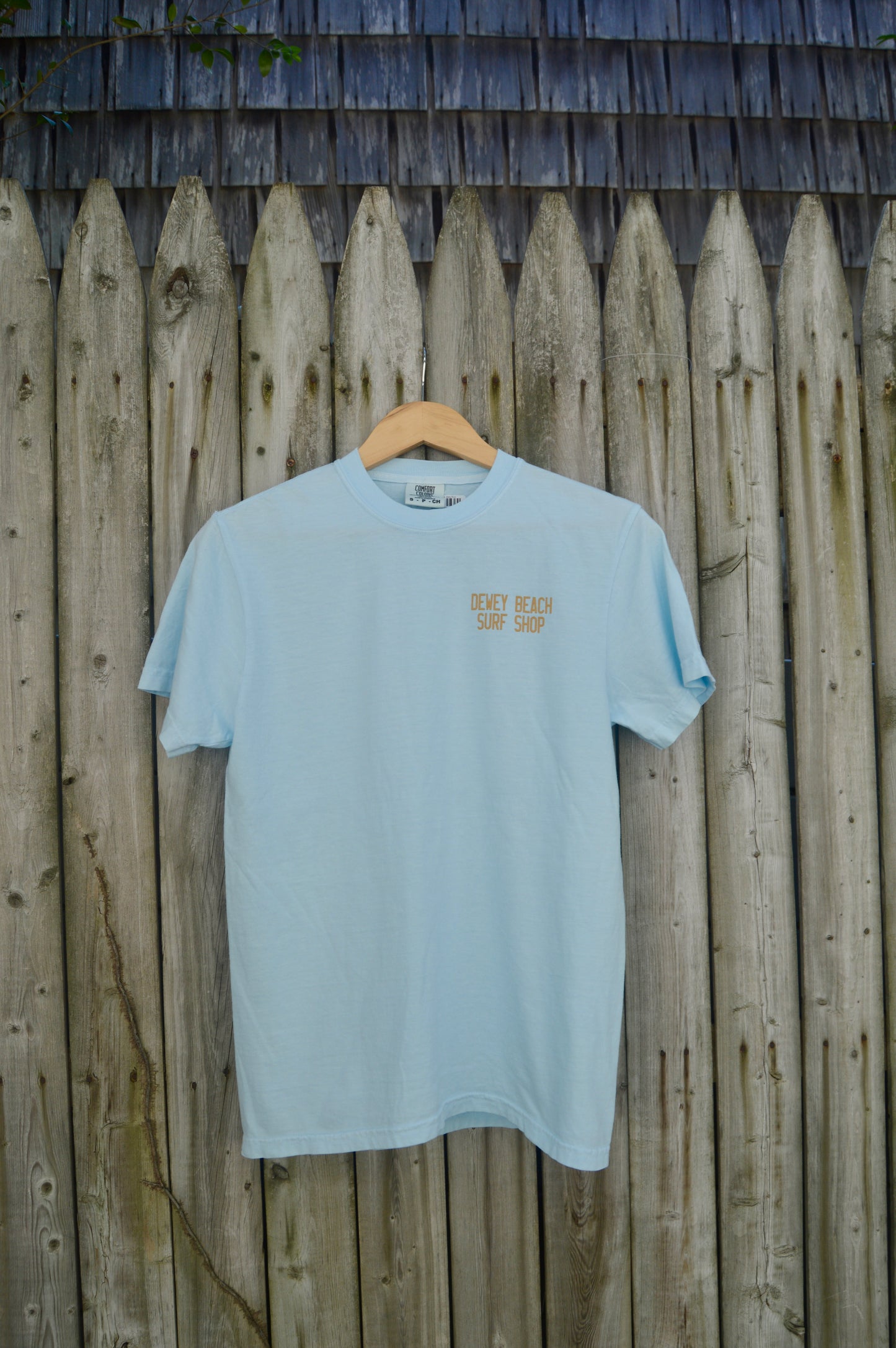 Dewey License Plate Tee- Baby Blue
