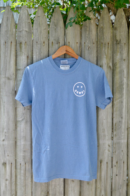 Dewey Smiley Tee- Blue Jean