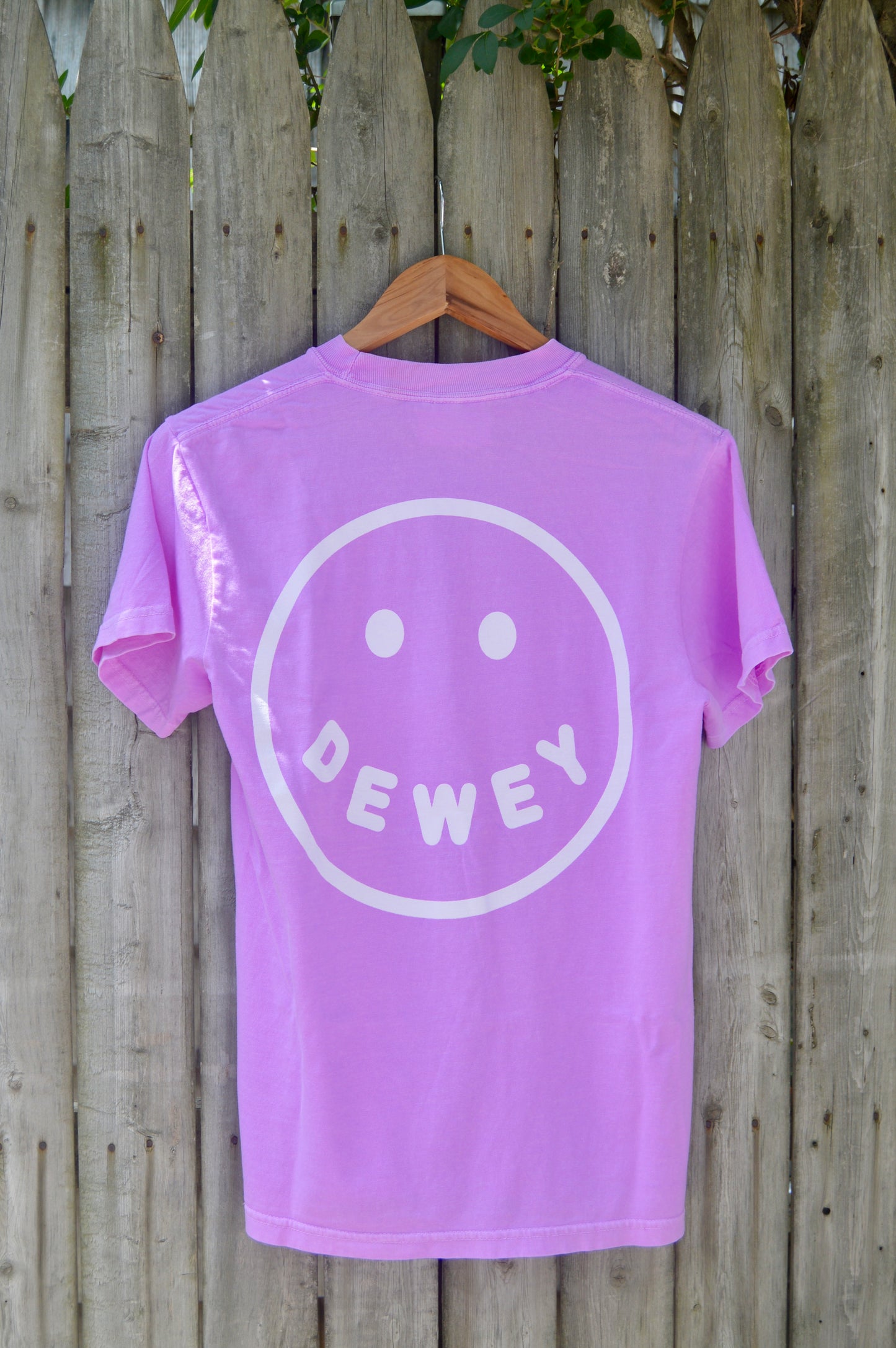 Dewey Smiley Tee- Neon Violet