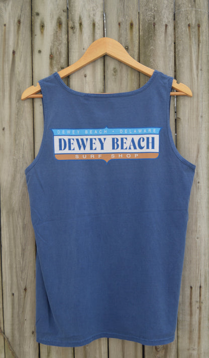 Dock Label Tank- Deep Blue