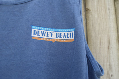 Dock Label Tank- Deep Blue