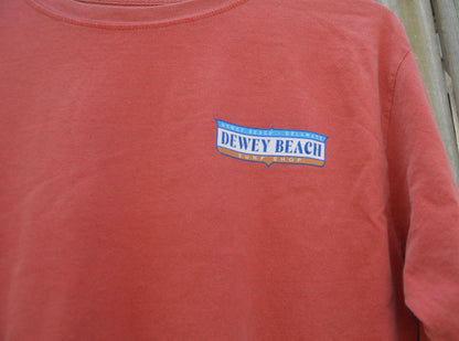 Dock Label Long Sleeve- Retro Red