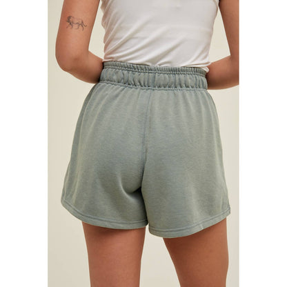 Washed French Terry Sweatshorts- Pistachio