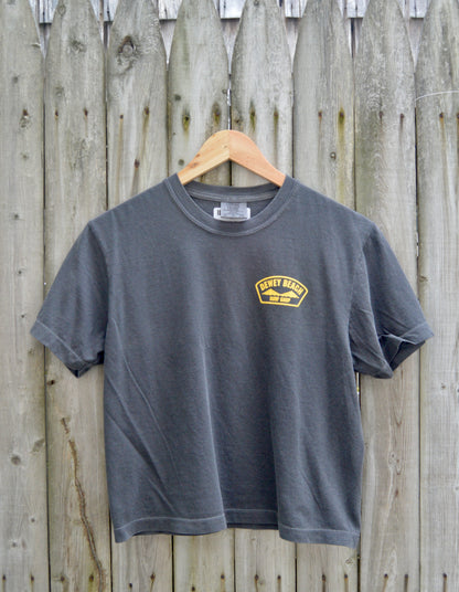 Bridge Logo Cropped Tee- Charcoal