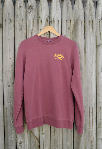 Bridge Logo Crewneck- Light Maroon