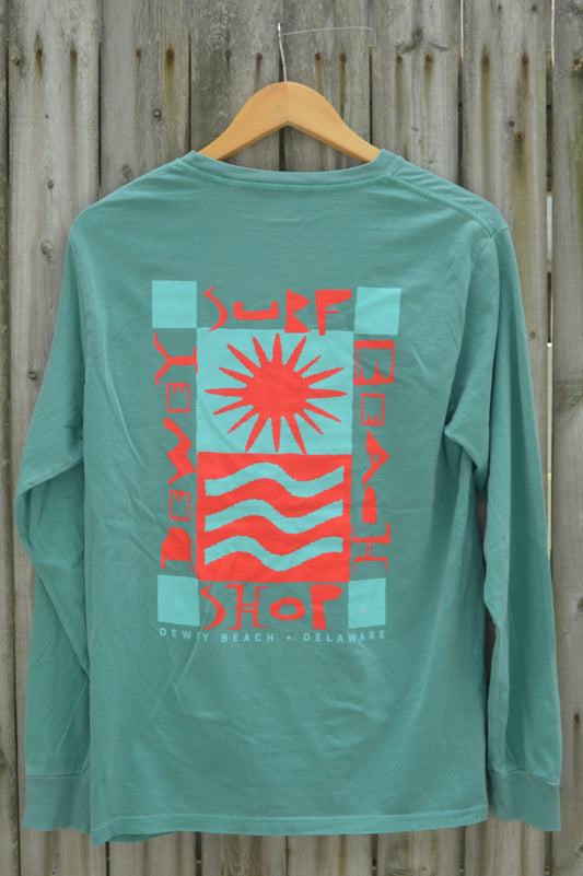 Funky Sun Long Sleeve- Aqua