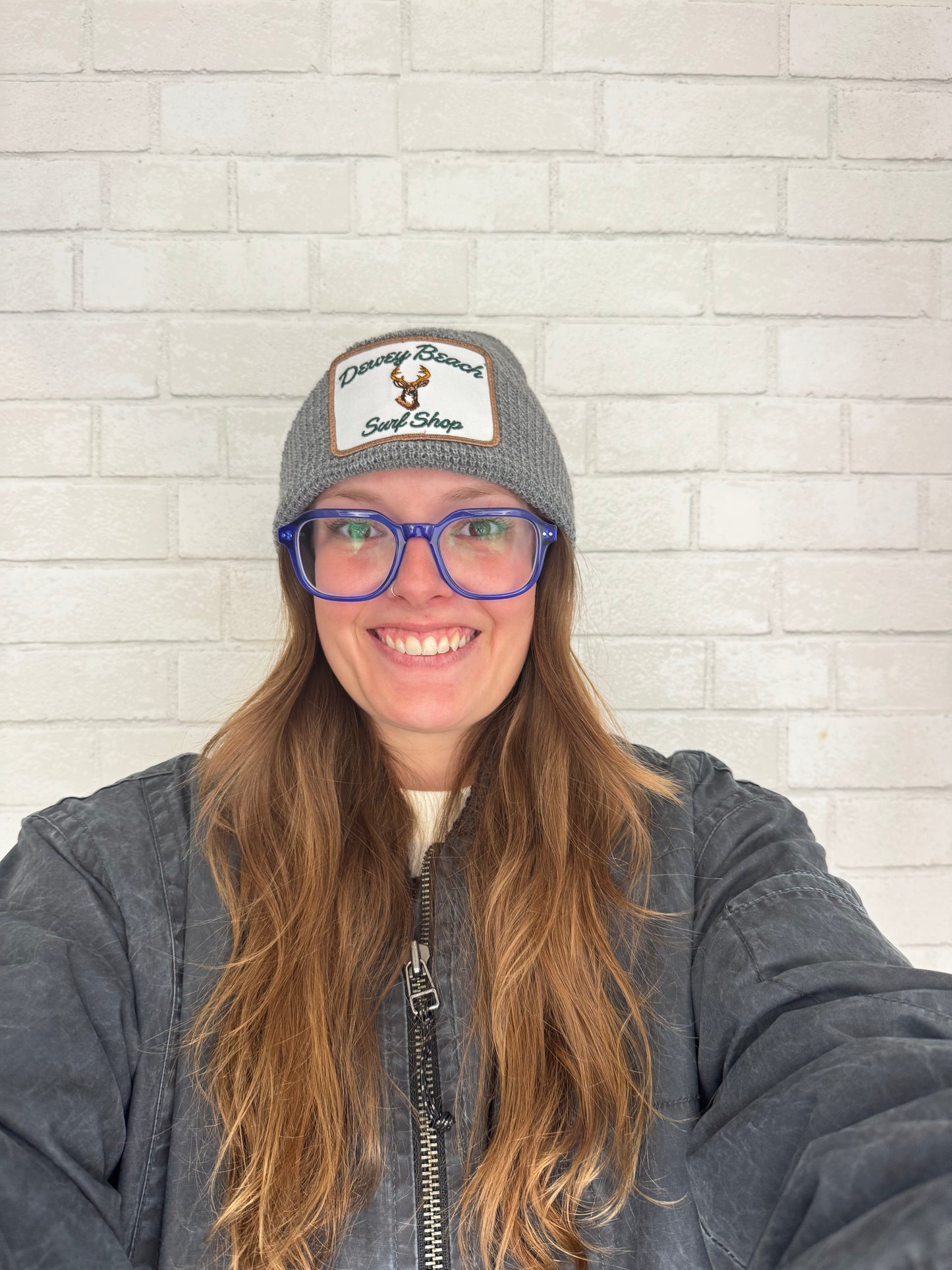 Deer Logo Beanie- Grey