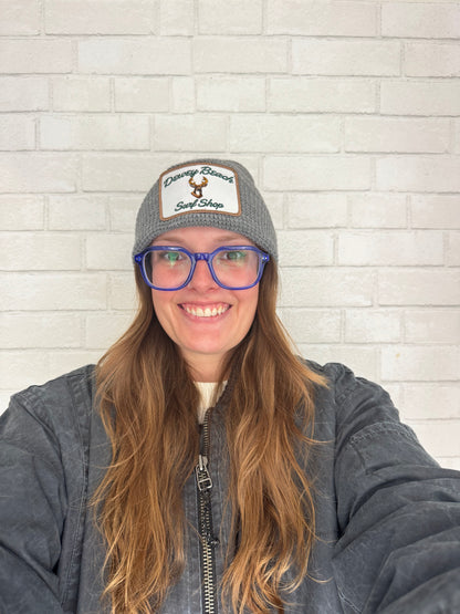 Deer Logo Beanie- Grey