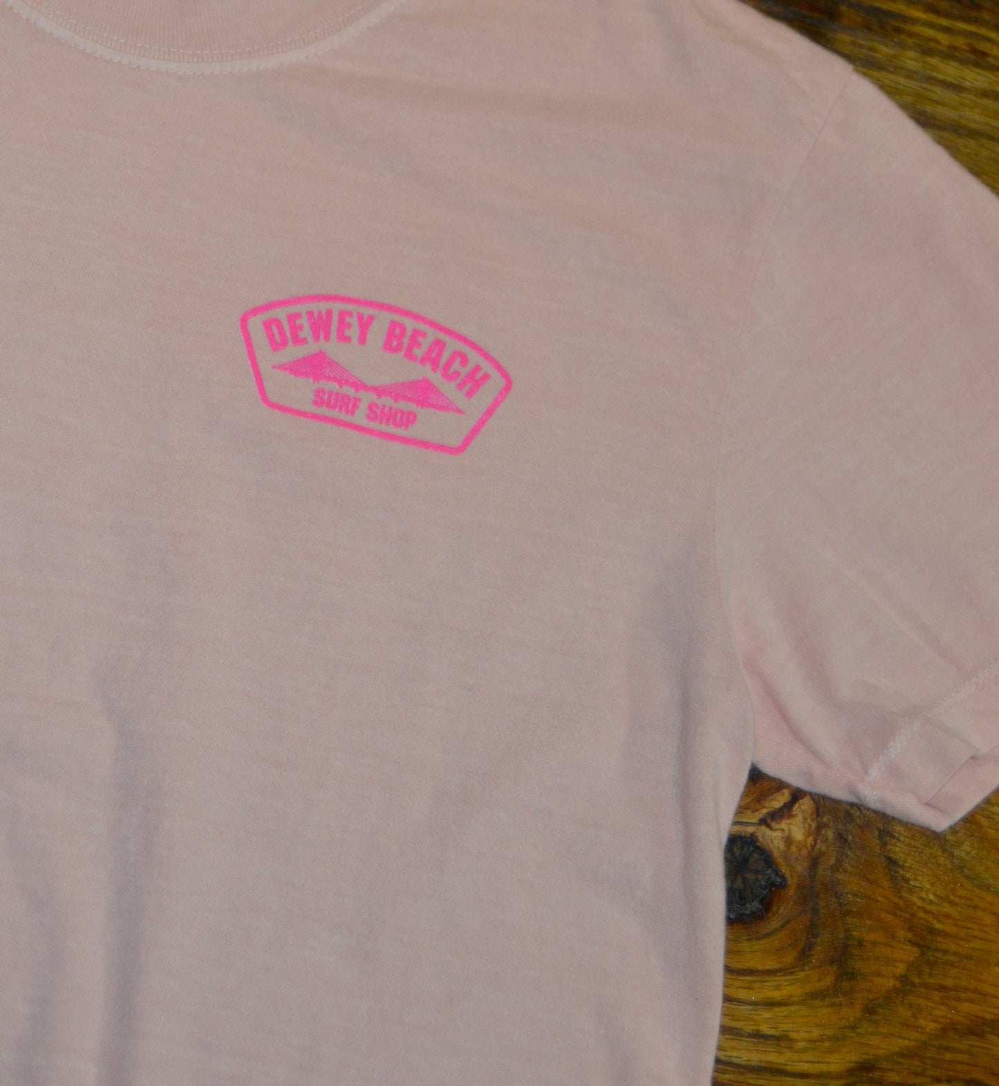 Cropped Bridge Logo Tee- Hot Pink/Peach