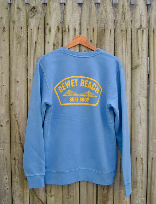 Bridge Logo Crewneck- Light Blue