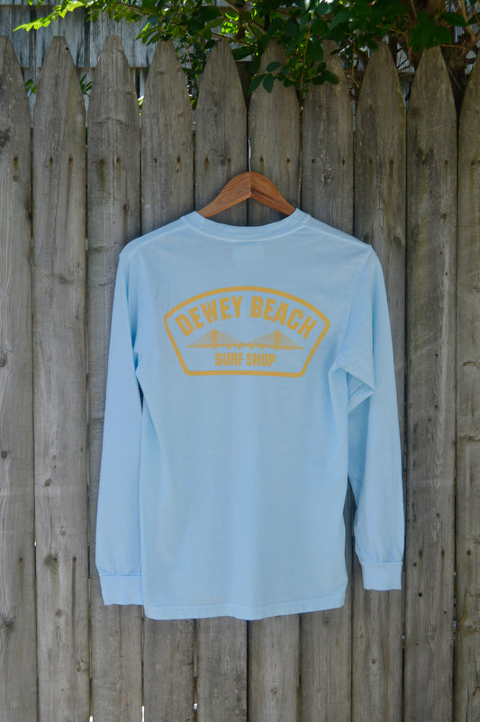Bridge Logo Long Sleeve- Baby Blue