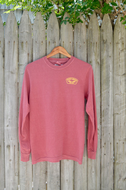 Bridge Logo Long Sleeve- Crimson