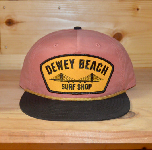 Salmon/Black/Gold Rope Bridge Hat