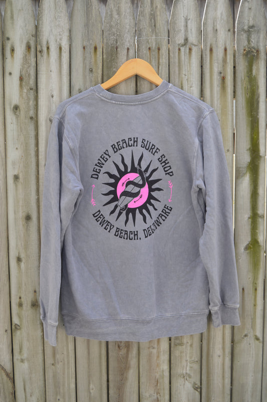 Salt Eclipse Salt Wash Crewneck- Steel Grey