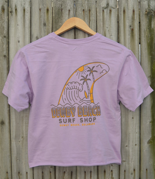 Sol Fin Cropped Tee- Wisteria