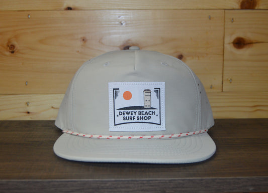 Stone/Red Tower Sun FLEX Rope Hat
