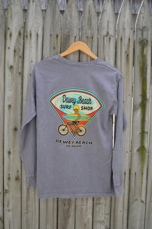 Wave Cruiser Salt Wash Long Sleeve- Steel Grey