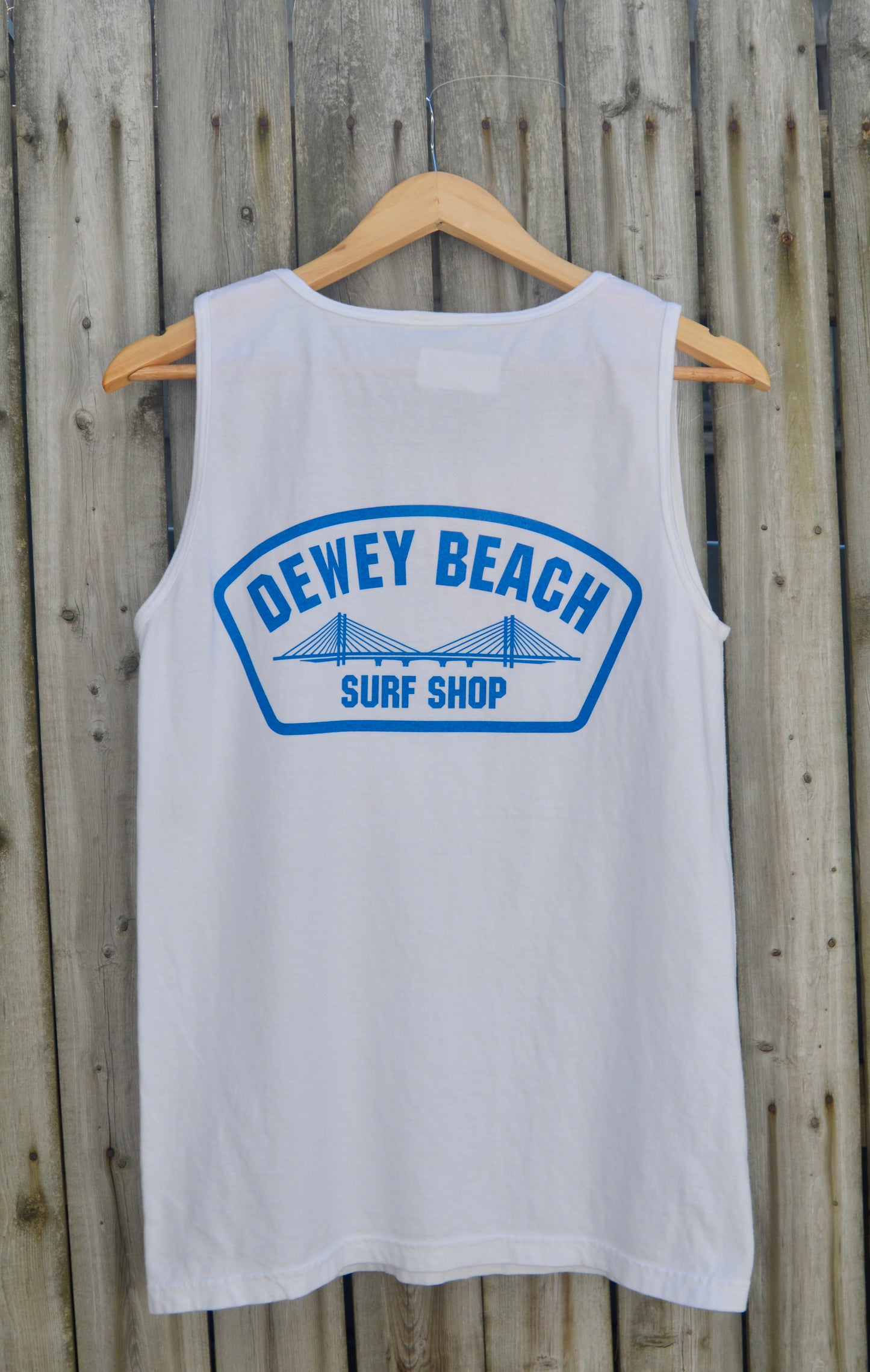 Blue Bridge Logo Tank- White