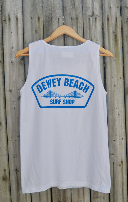 Blue Bridge Logo Tank- White
