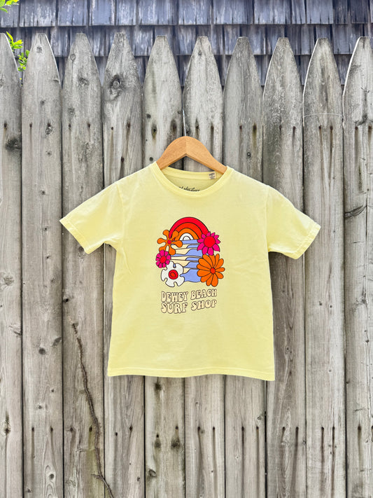 Youth Floral Tee- Banana