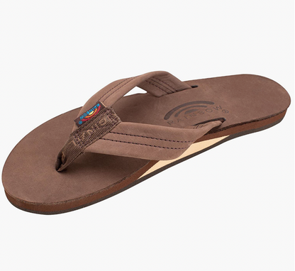 Ladies Premier Leather Expresso Single Layer Arch Rainbows